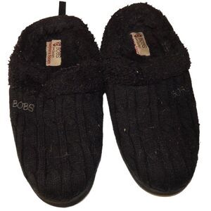 BOBS from Skechers keepsakes ice angel women's size 6 black memory foam slippers